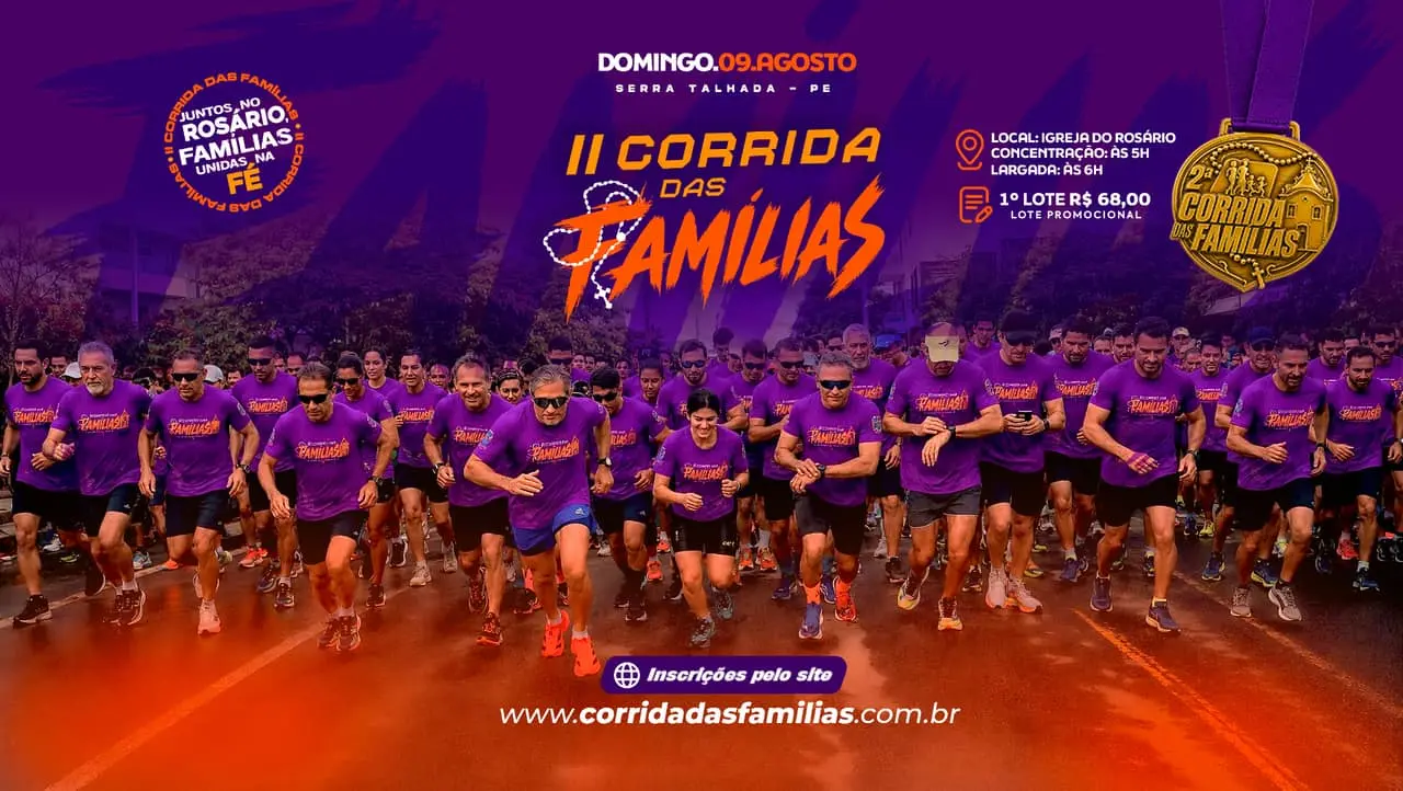 Capa do vídeo de lançamento da II Corrida das Famílias